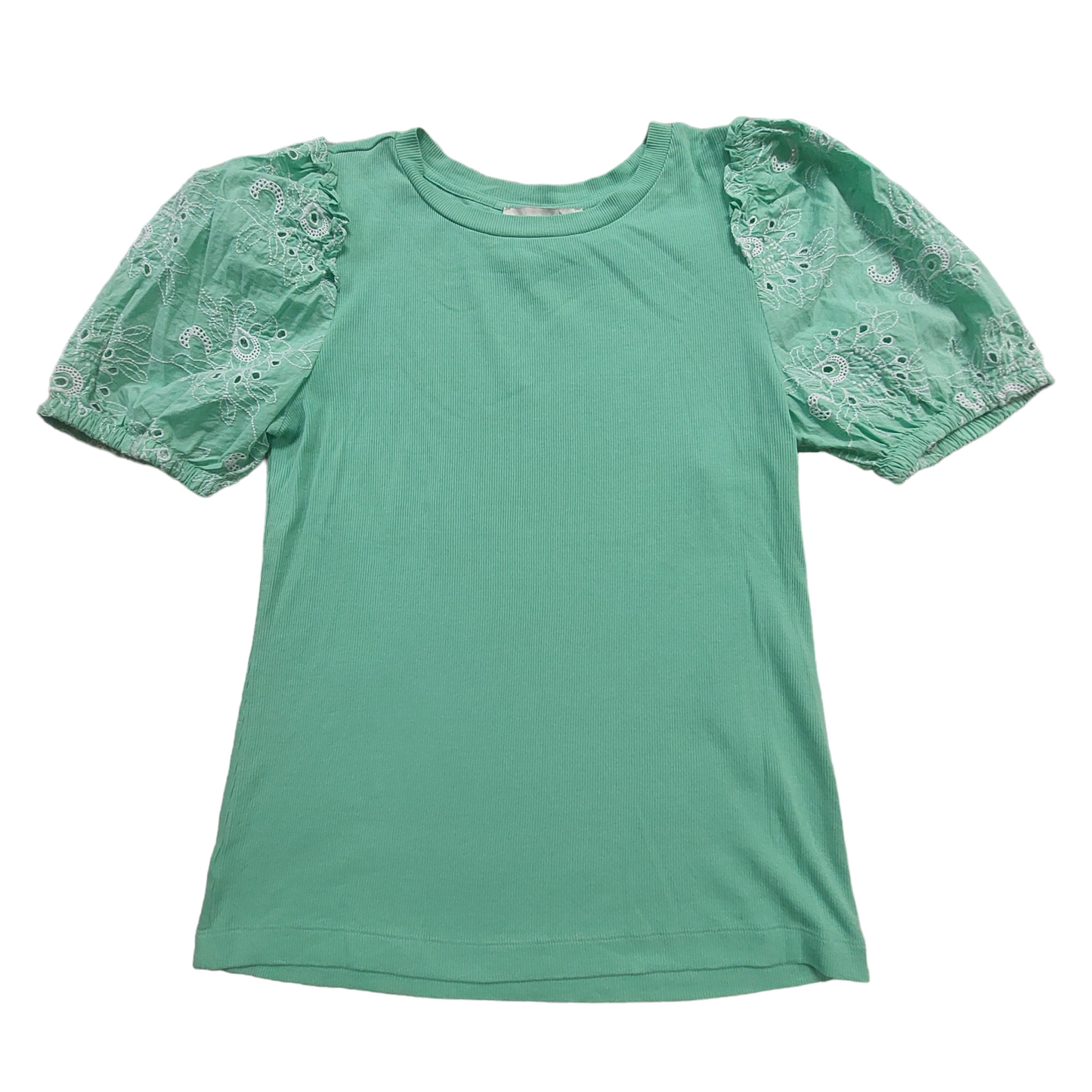 Green Top Short Sleeve Loft, Size L