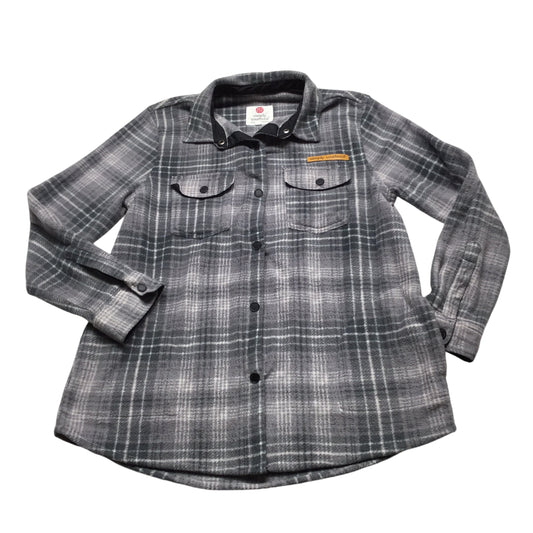 Jacket Fleece By Simply Southern In Grey, Size: S