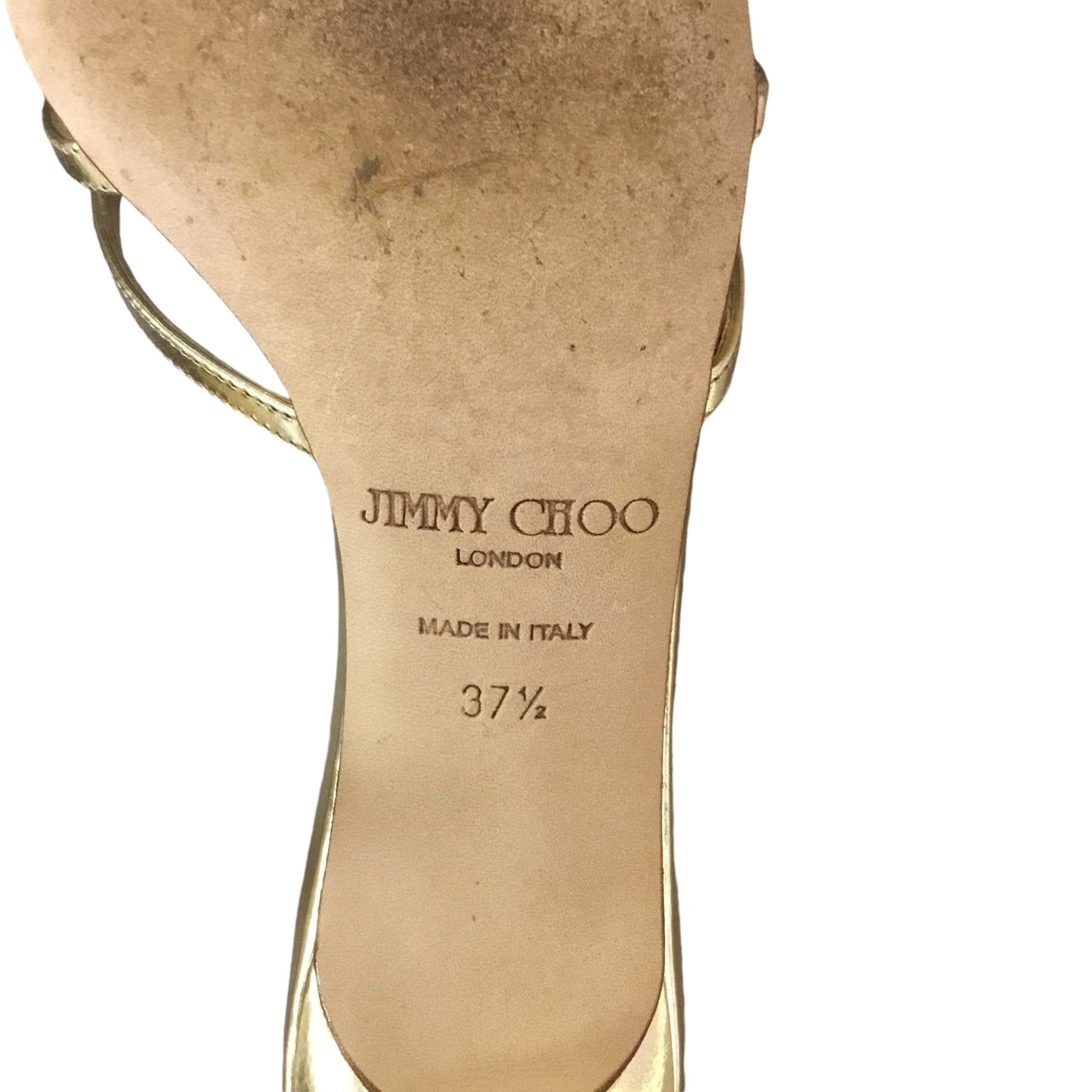 Shoes Designer By Jimmy Choo In Gold, Size: 37.5