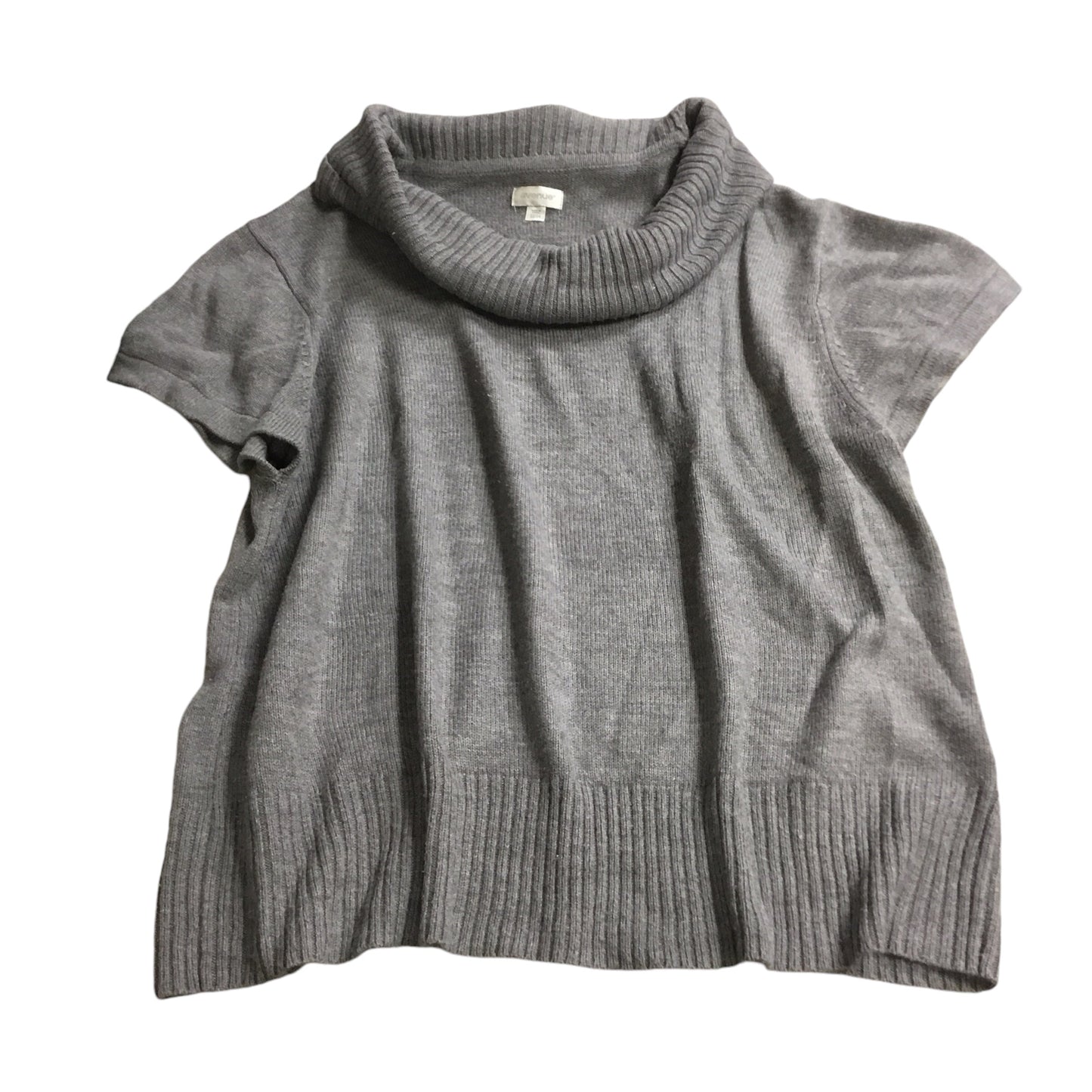 Sweater Short Sleeve By Avenue In Grey, Size: 2x