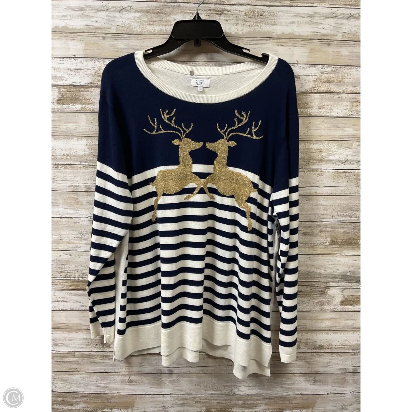 Sweater By Crown And Ivy In Striped Pattern, Size: 3x