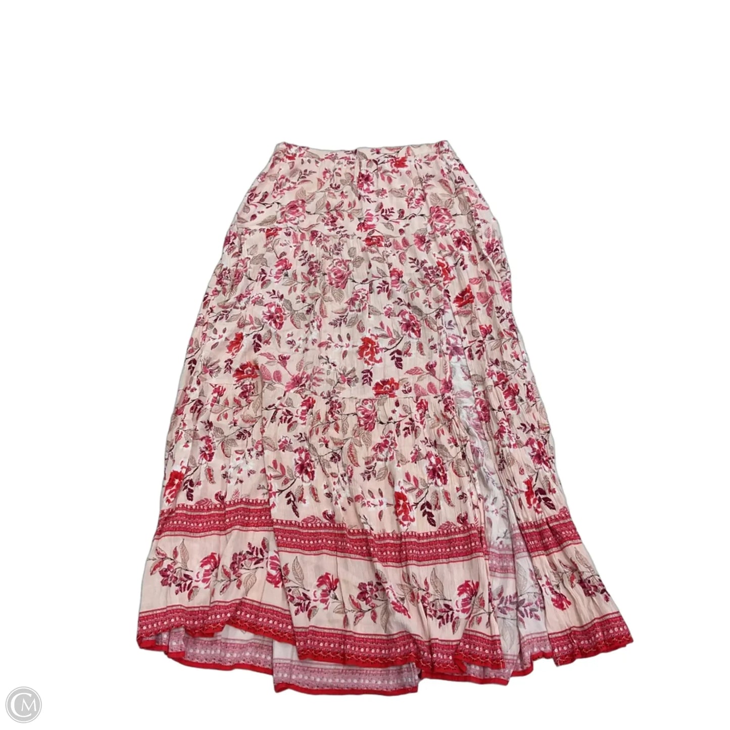 Skirt Maxi By Blue Rain In Pink & Red, Size: L