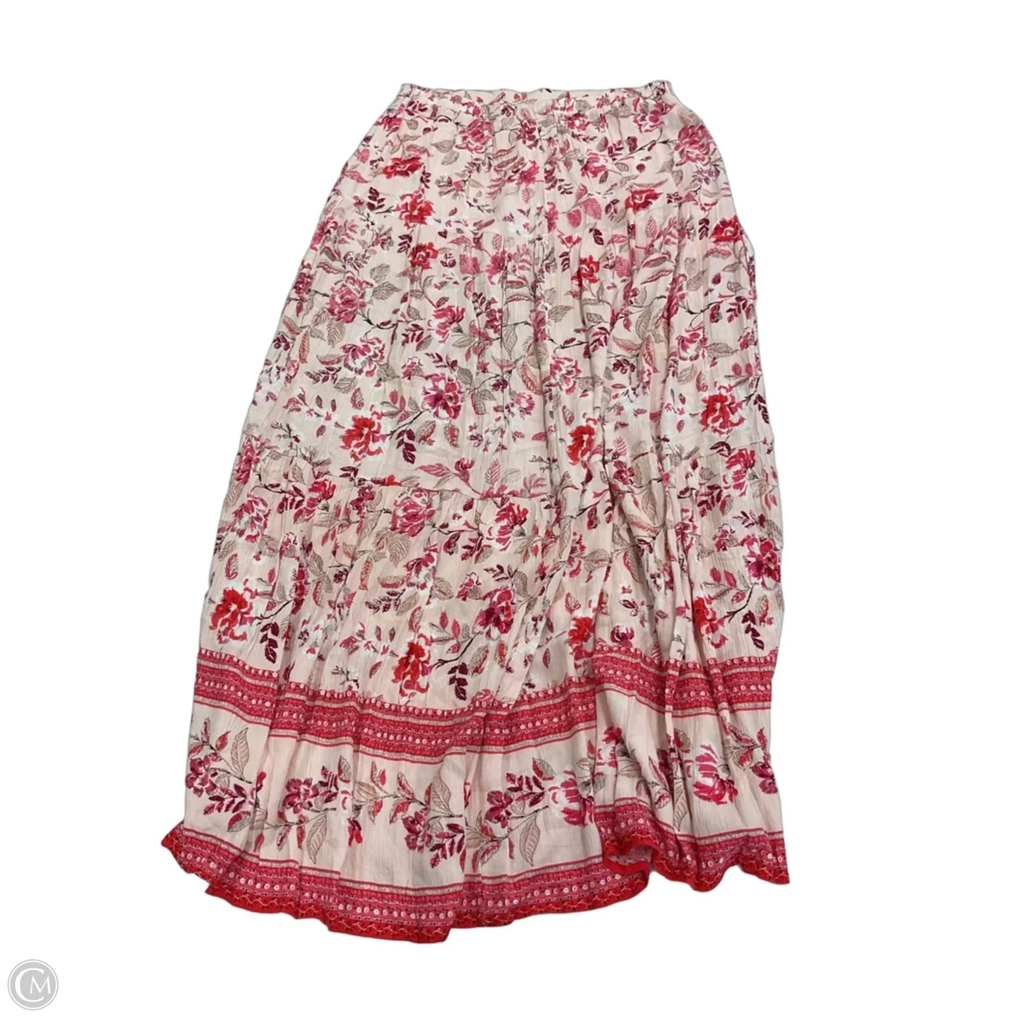 Skirt Maxi By Blue Rain In Pink & Red, Size: L