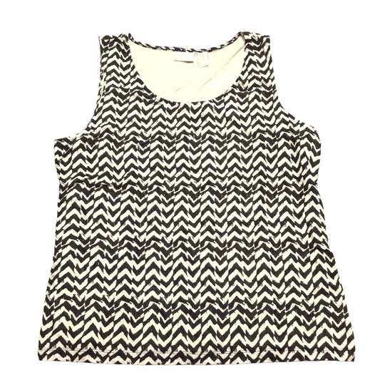 Black & White Top Sleeveless Chicos, Size L