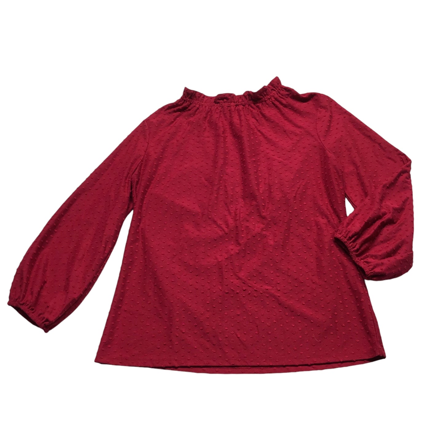 Top Long Sleeve By Adrianna Papell In Red, Size: S