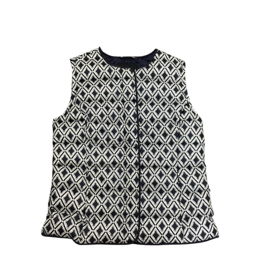 Vest Puffer & Quilted By Talbots In Blue & Cream, Size: S