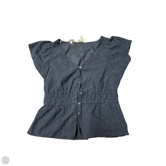Top Short Sleeve By Time And Tru In Navy, Size: S