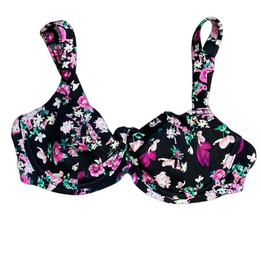 Swimsuit Top By Victorias Secret In Floral Print, Size: L
