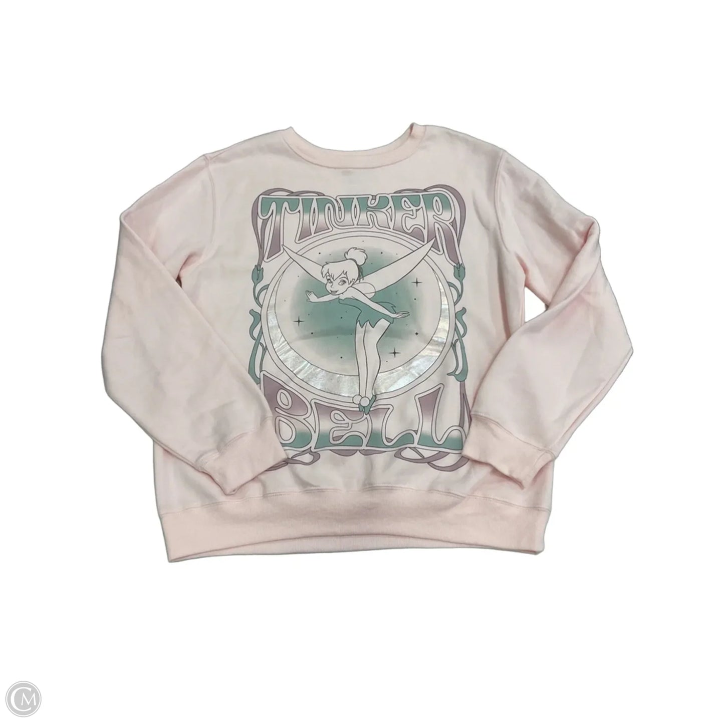 Sweatshirt Crewneck By Disney In Pink, Size: L