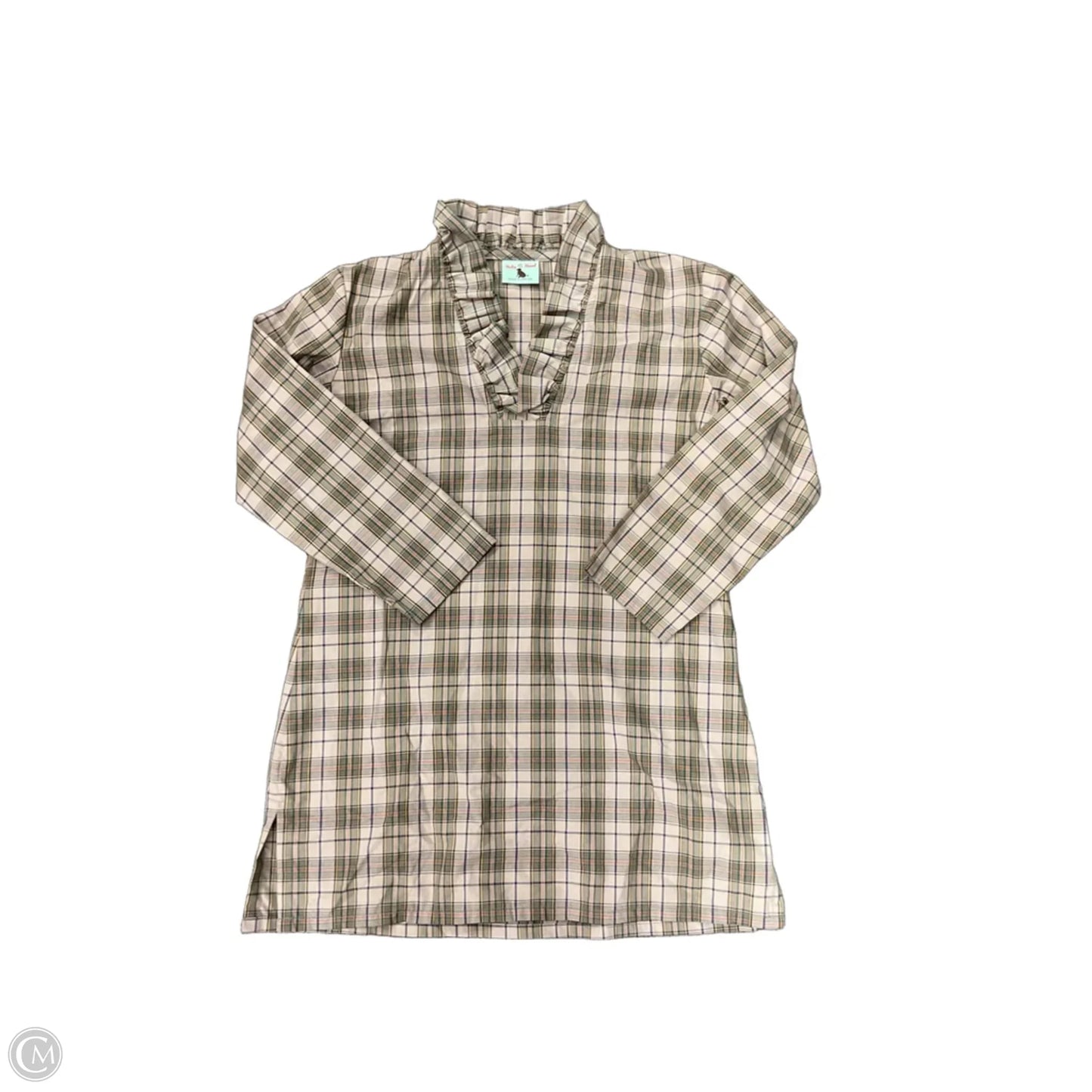 Top Long Sleeve By Clothes Mentor In Plaid Pattern, Size: Xs
