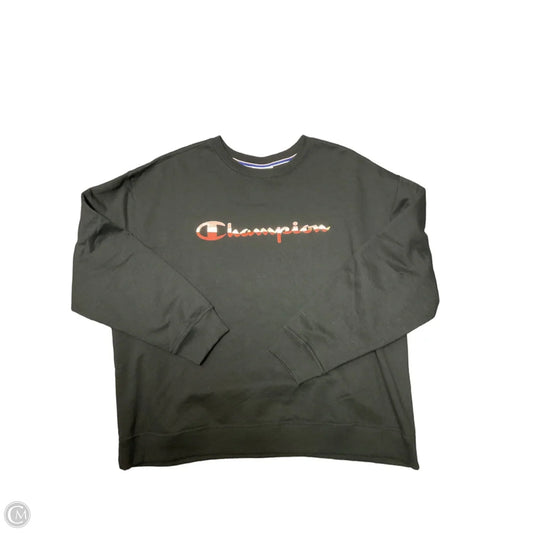 Sweatshirt Crewneck By Champion In Black, Size: 3x