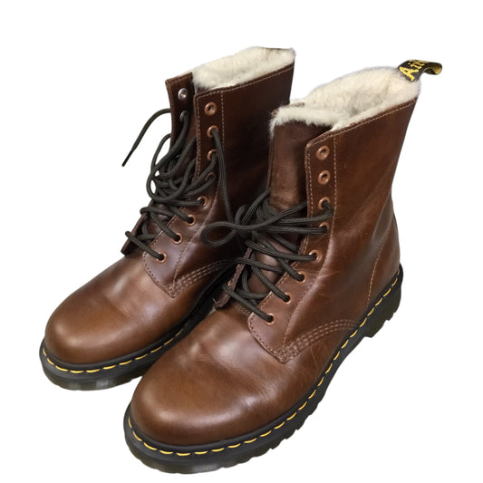 Boots Combat By Dr Martens In Brown, Size: 9