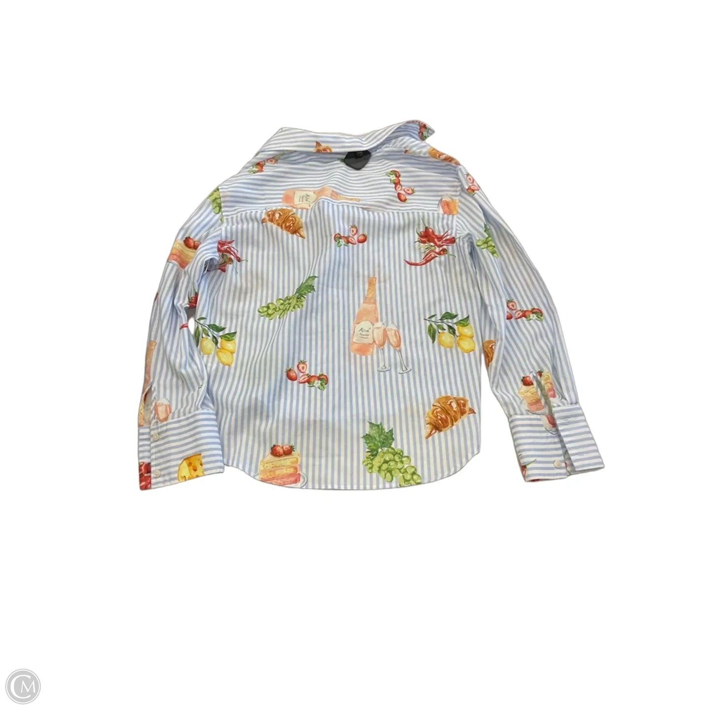 Top Long Sleeve By Eliane Rose In Striped Pattern, Size: S