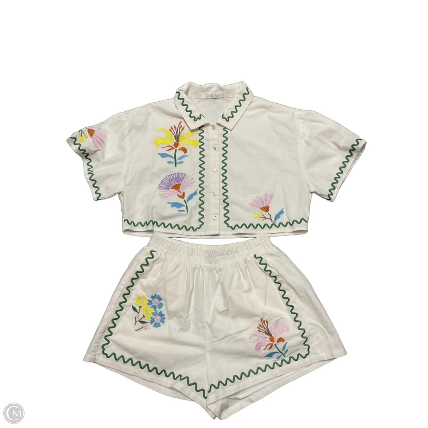 Shorts Set By Cmb In Floral Print, Size: M