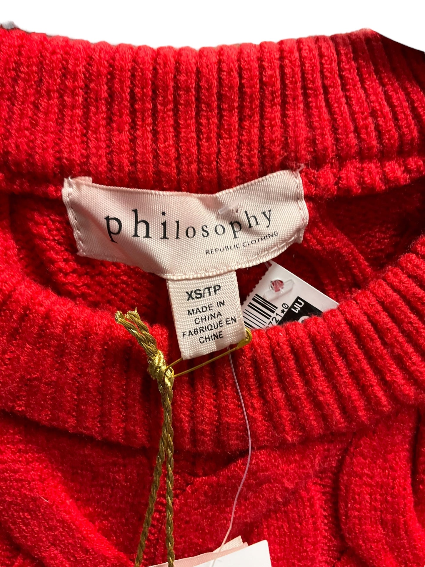 Sweater By Philosophy In Red, Size: Xs