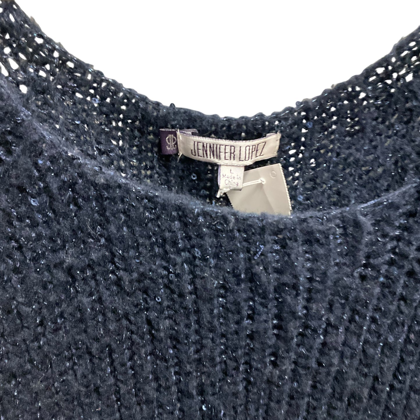 Sweater By Jennifer Lopez In Navy, Size: L