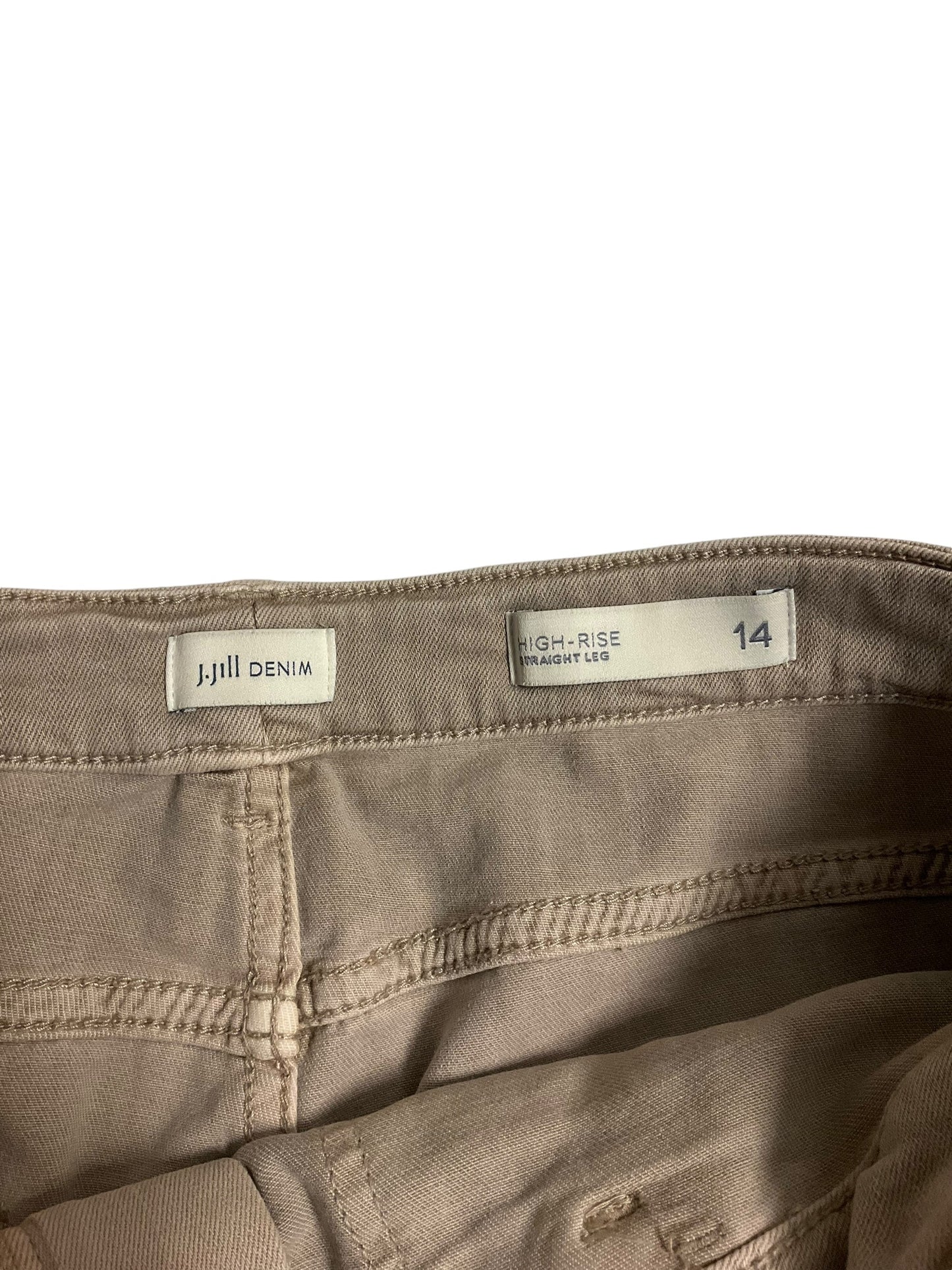 Jeans Straight By J. Jill In Beige, Size: 14