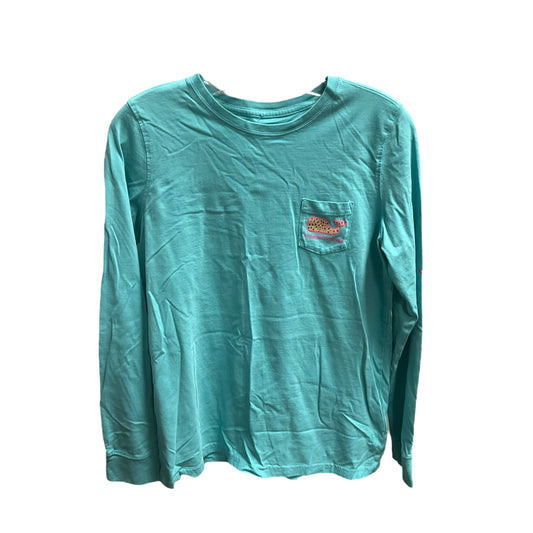 Top Long Sleeve By Vineyard Vines In Aqua, Size: M