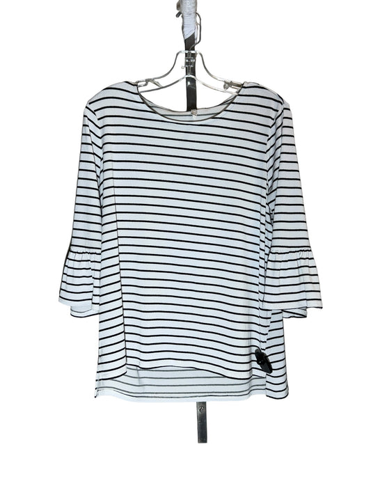 Striped Pattern Top 3/4 Sleeve Elle, Size M