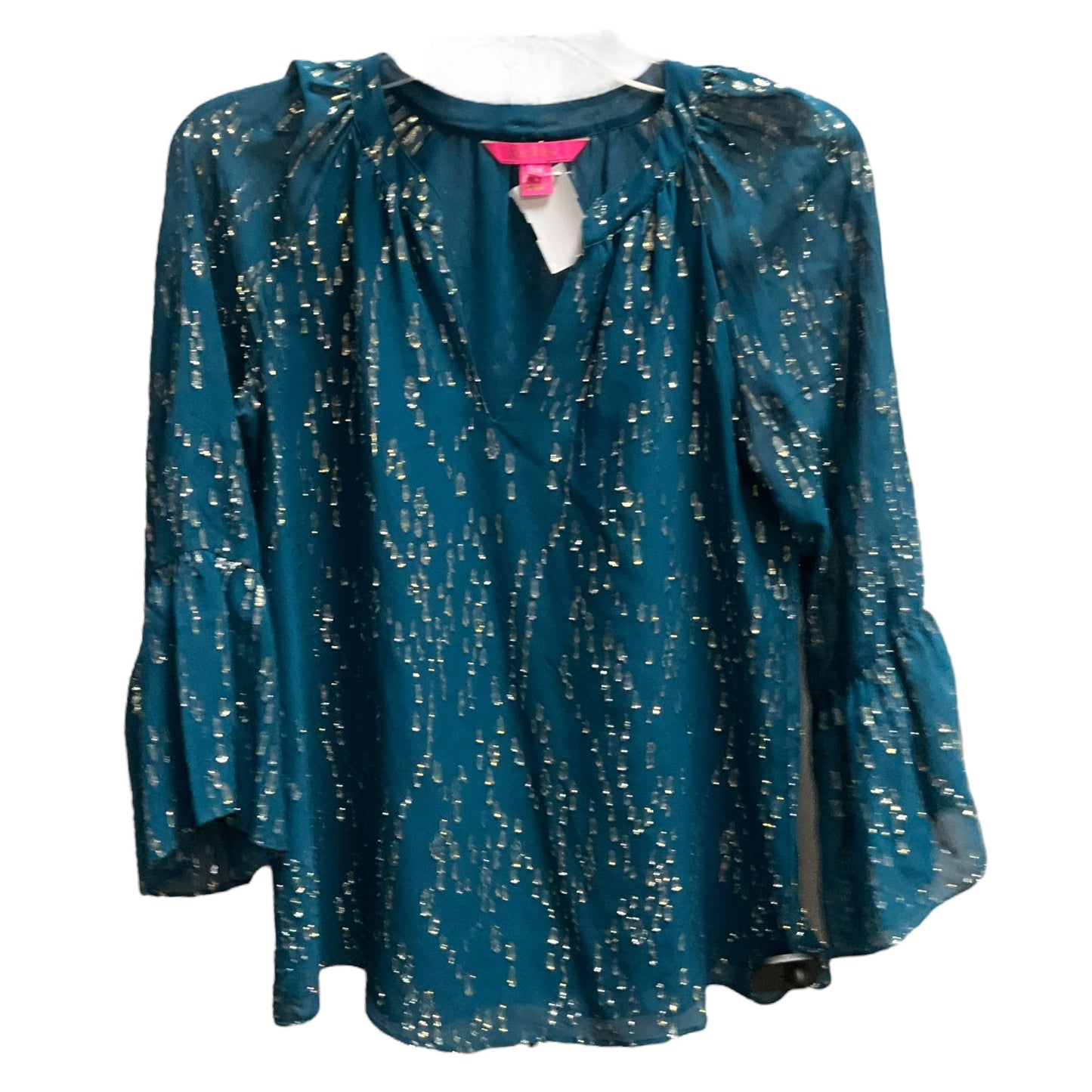 Top Long Sleeve By Lilly Pulitzer In Teal, Size: Xs