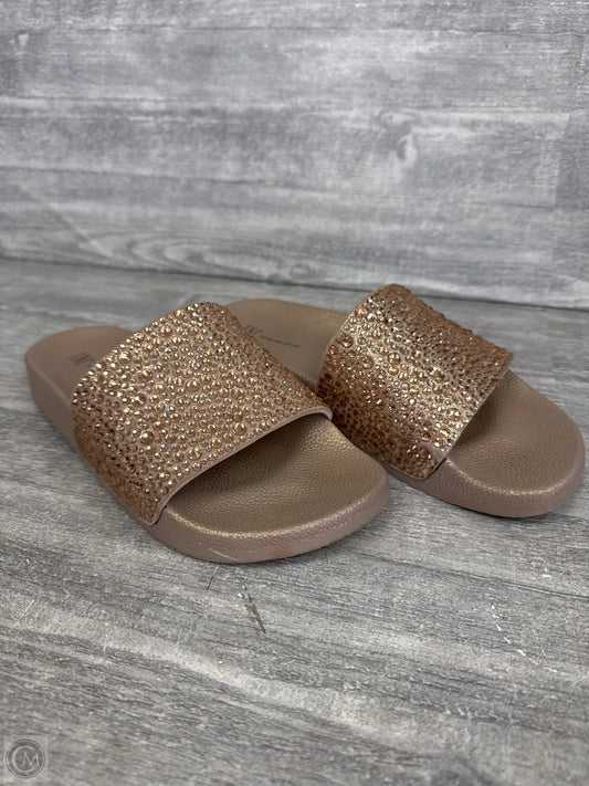 Sandals Flip Flops By Inc In Bronze, Size: 8