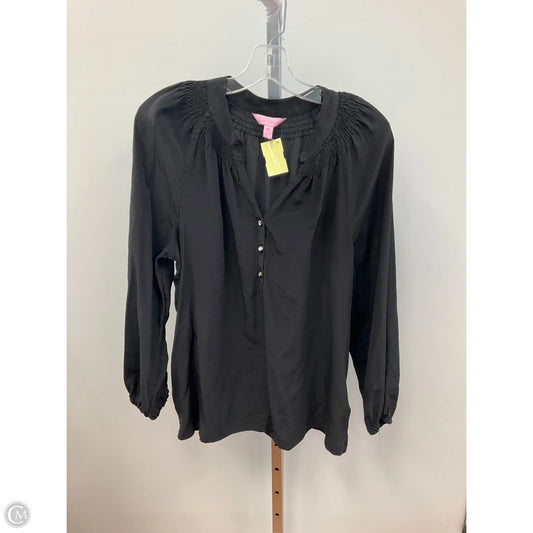Top Long Sleeve Designer By Lilly Pulitzer In Black, Size: M