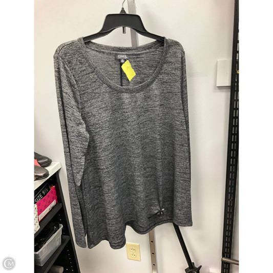 Top Long Sleeve Basic By Jones New York In Black & White, Size: Xl