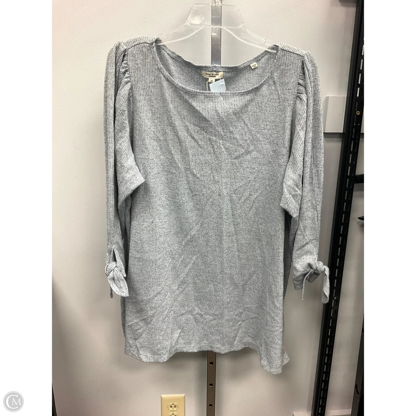 Top Long Sleeve By Max Studio In Blue, Size: 1x