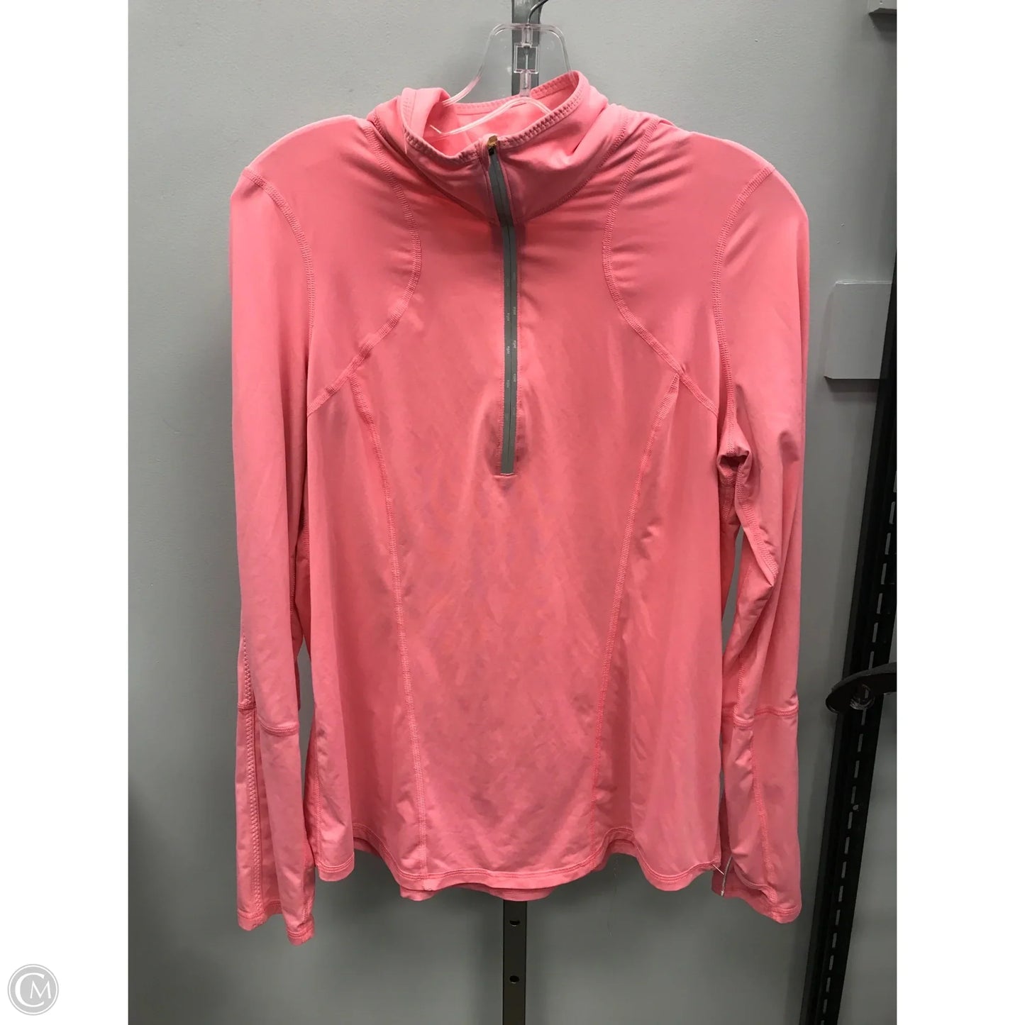 Athletic Top Long Sleeve Crewneck By Zella In Coral, Size: L