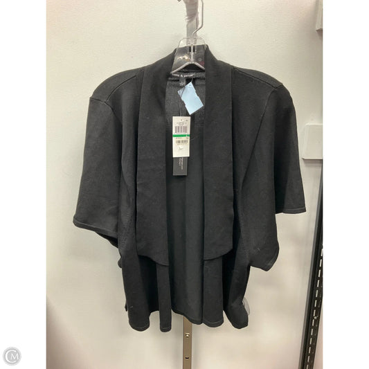 Sweater Short Sleeve By Cable And Gauge In Black, Size: L