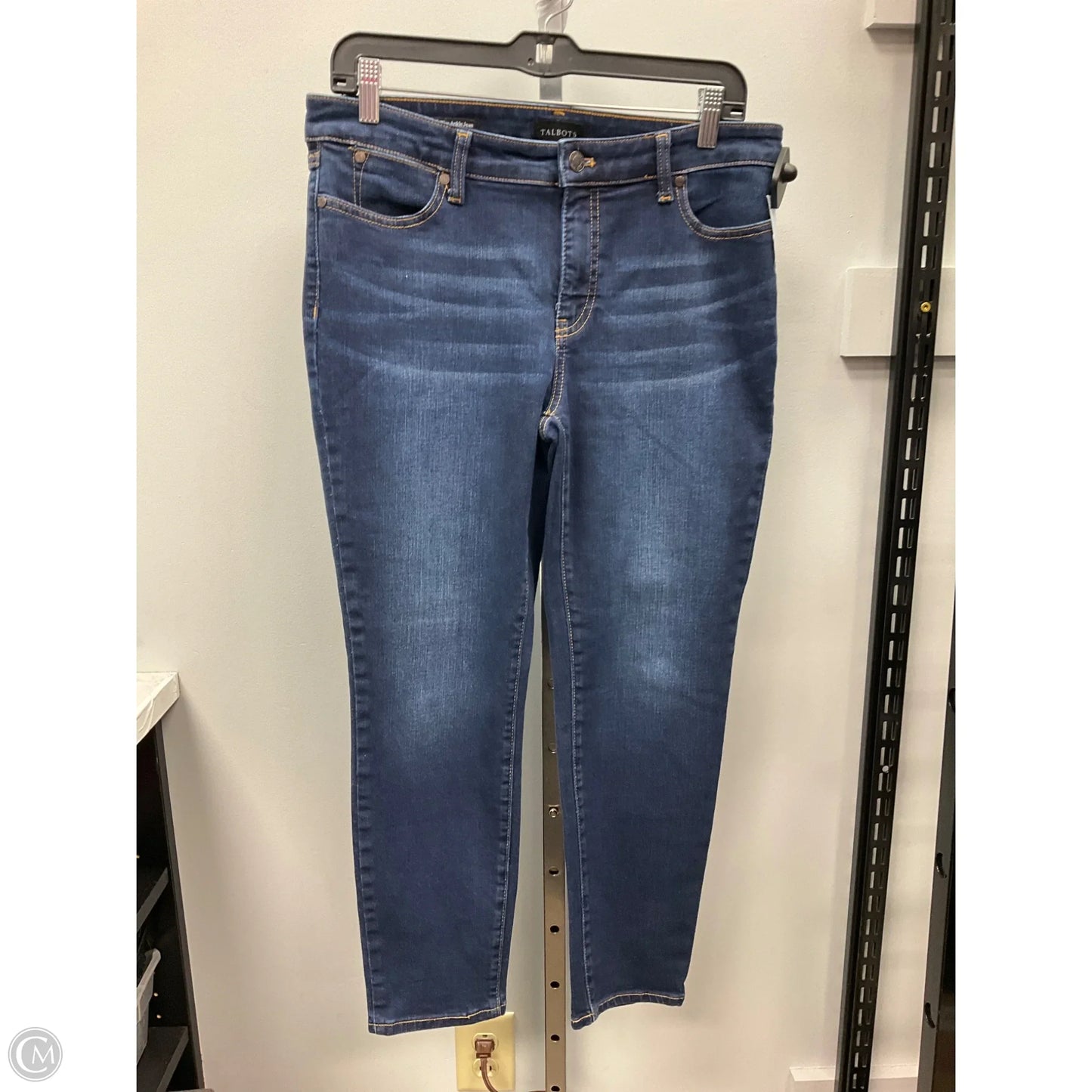 Jeans Straight By Talbots In Blue Denim, Size: 8p