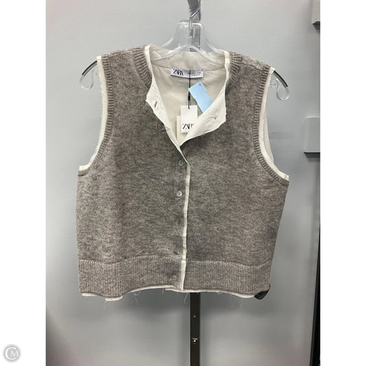 Vest Sweater By Zara In Tan, Size: S