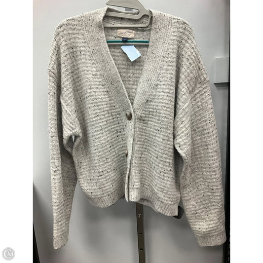 Sweater Cardigan By Universal Thread In Grey, Size: L