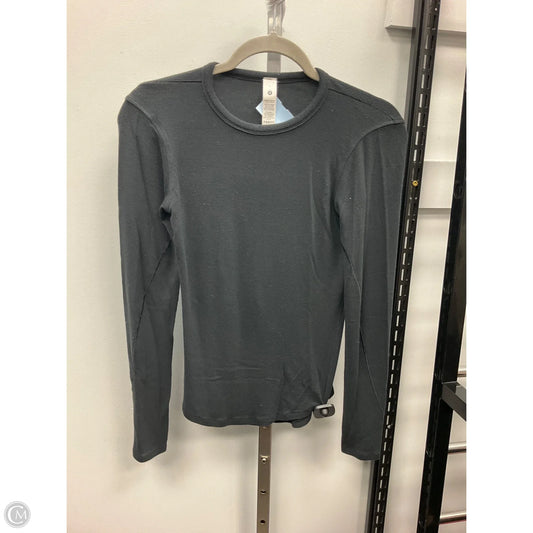 Athletic Top Long Sleeve Crewneck By Lululemon In Black, Size: 4