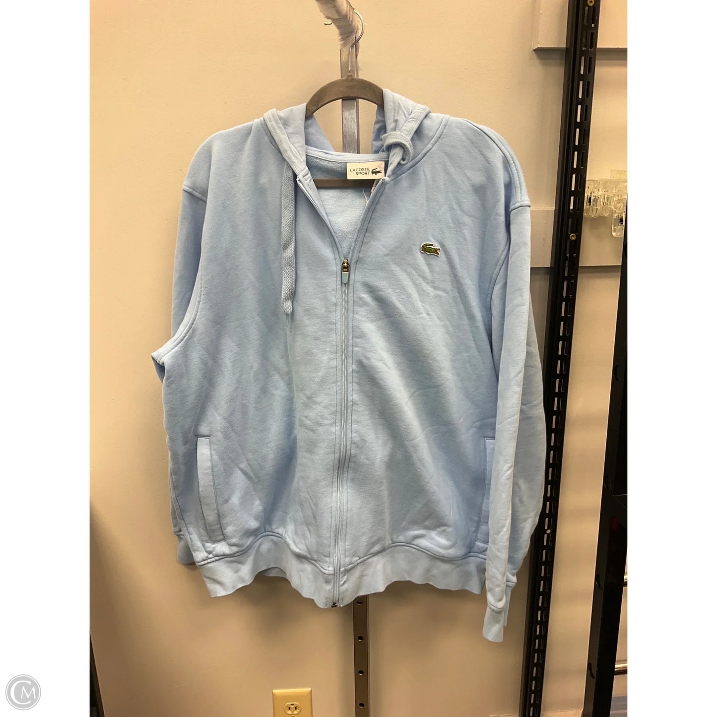 Sweatshirt Hoodie By Lacoste In Blue, Size: 3x