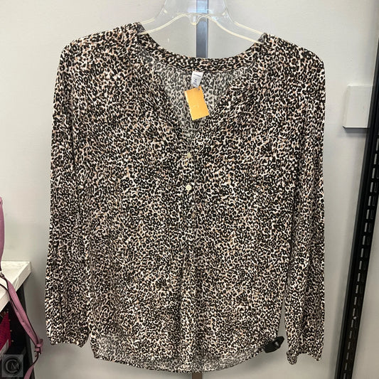 Top Long Sleeve By Old Navy In Animal Print, Size: M