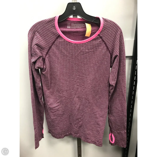 Athletic Top Long Sleeve Crewneck By Victorias Secret In Maroon, Size: L