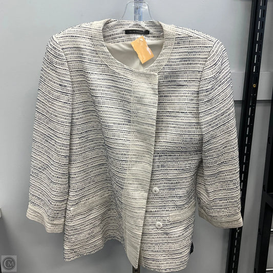 Blazer By Elie Tahari In Blue & Cream, Size: 8