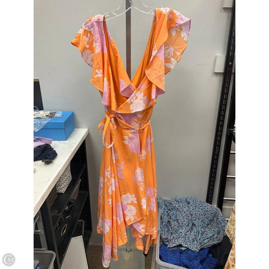 Dress Party Long By Lulus In Orange & Pink, Size: S