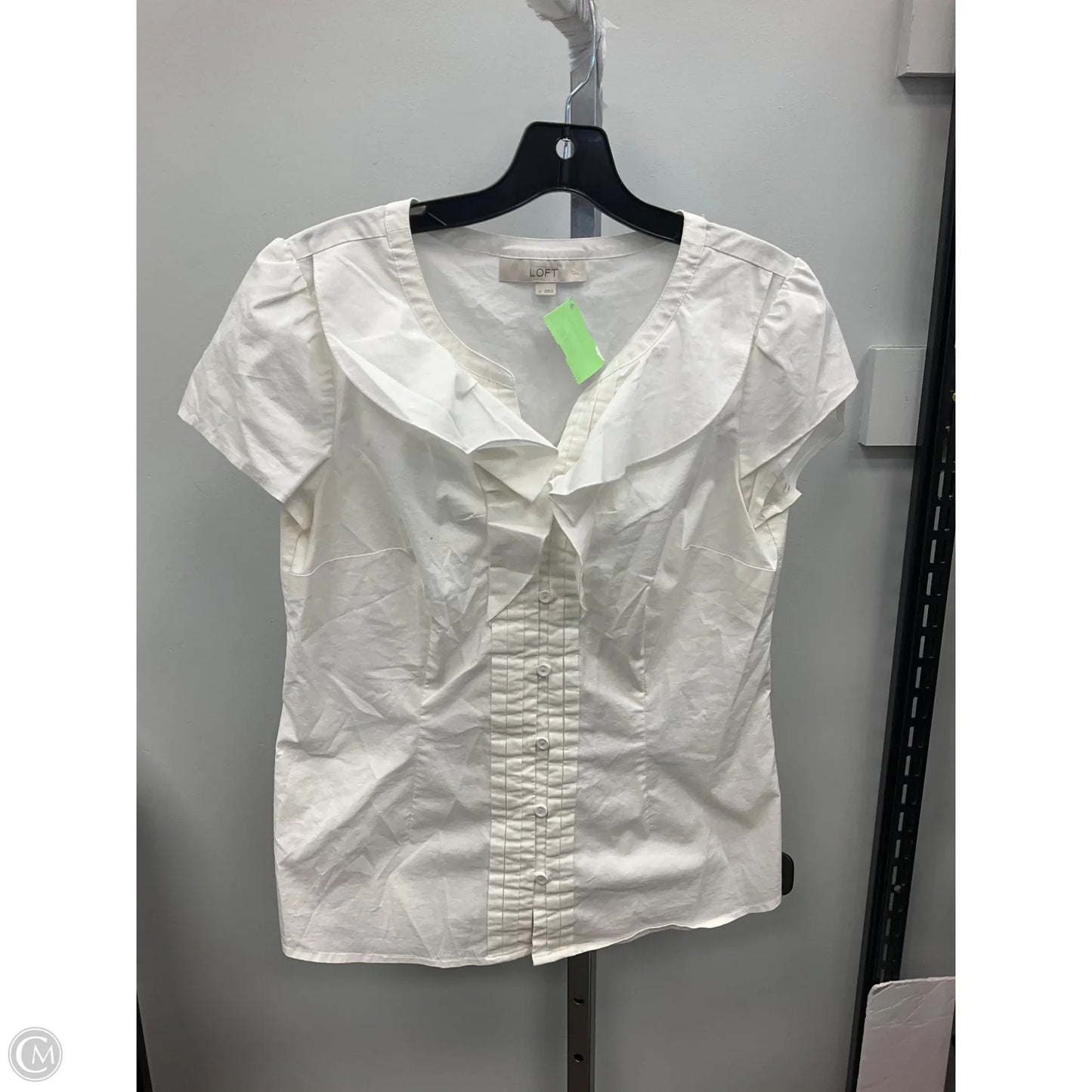 Top Sleeveless By Loft In White, Size: M