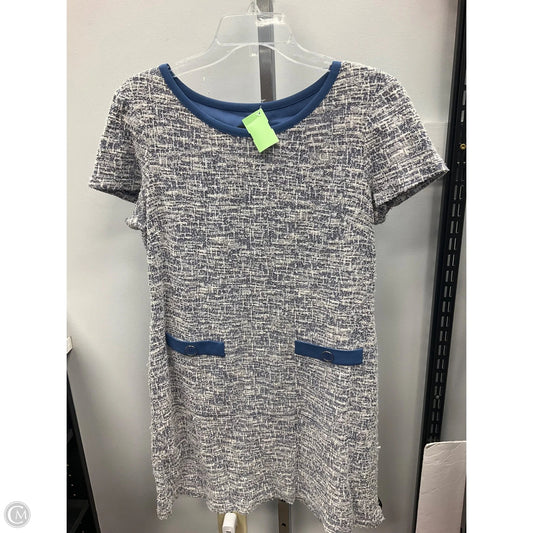 Dress Casual Short By Connected Apparel In Blue & Cream, Size: 10