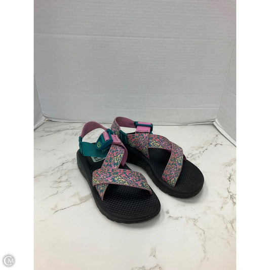 Sandals Flats By Chacos In Pink & Yellow, Size: 6