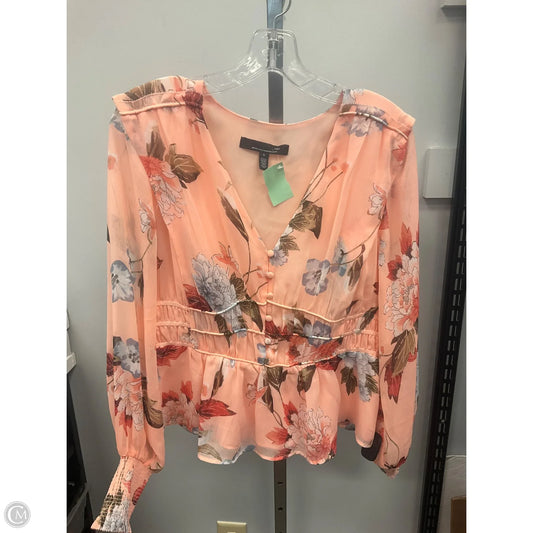 Top 3/4 Sleeve By White House Black Market In Floral Print, Size: S