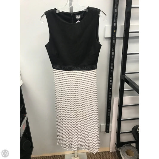 Dress Designer By Karl Lagerfeld In Black & White, Size: S