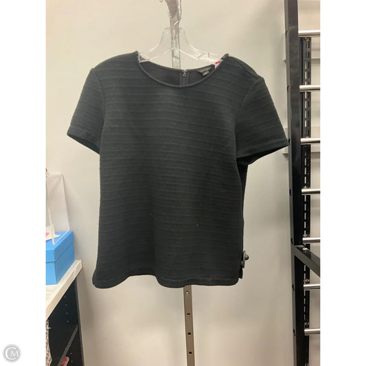 Top Short Sleeve By Ann Taylor In Black, Size: L