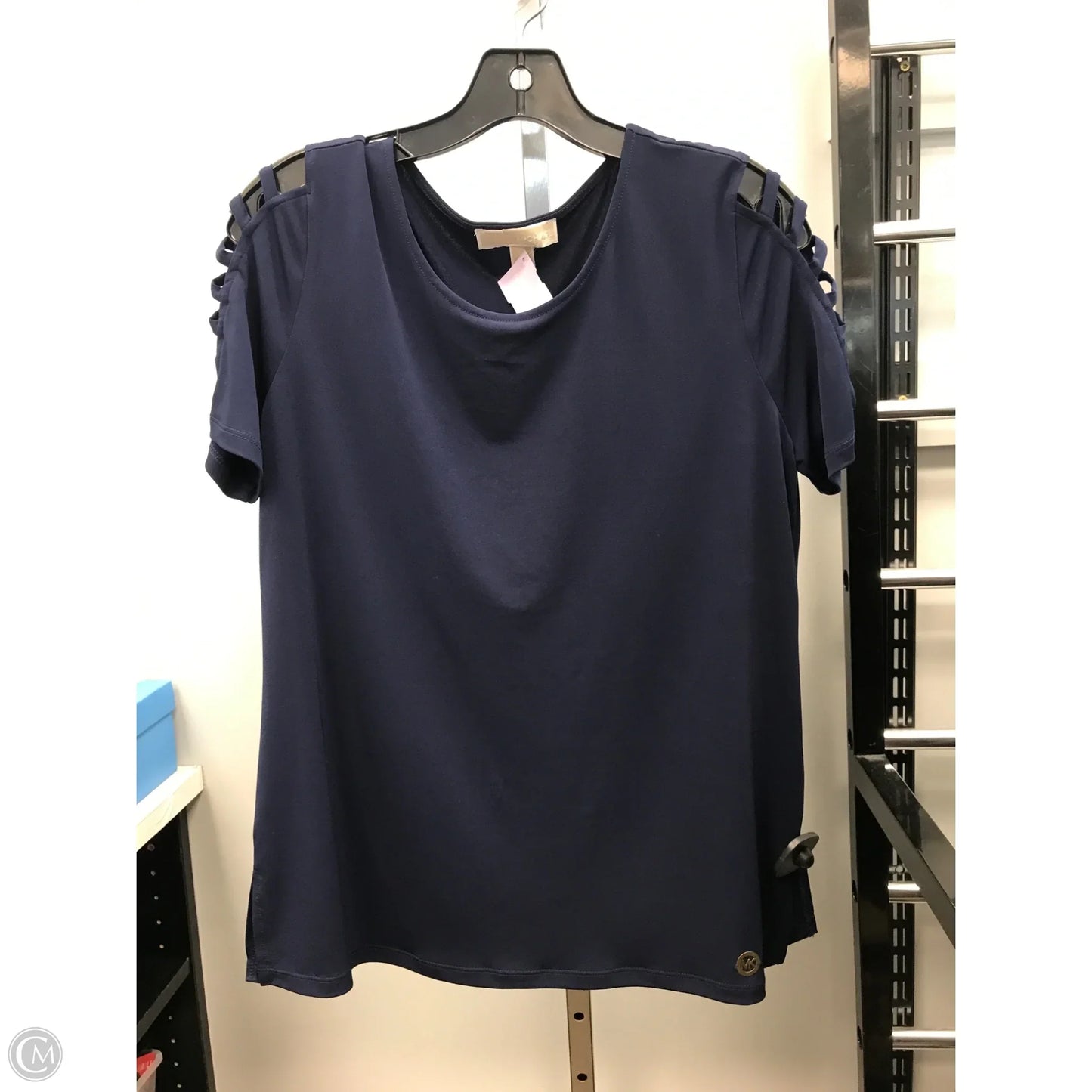 Top Short Sleeve By Michael By Michael Kors In Blue, Size: M