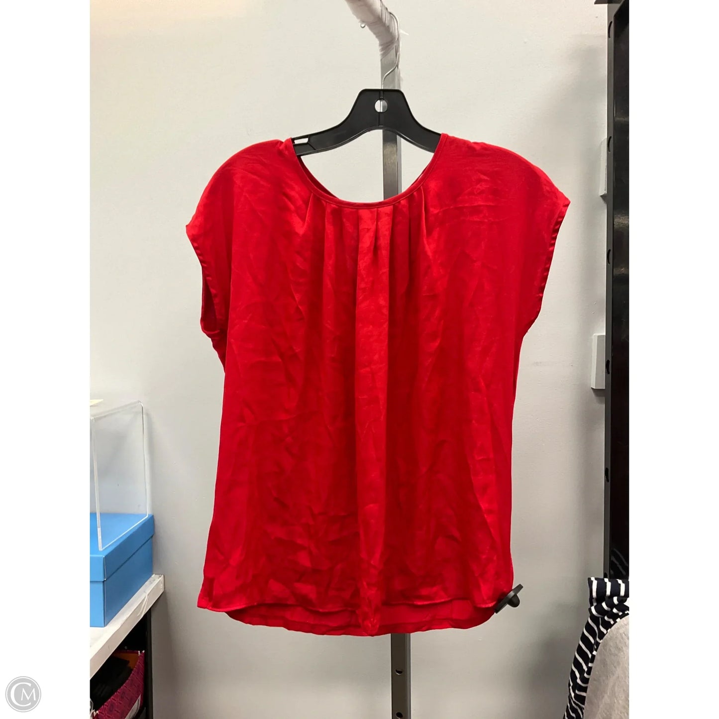 Top Short Sleeve By Loft In Red, Size: Sp
