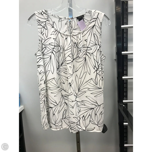 Top Sleeveless By Ann Taylor In White, Size: M