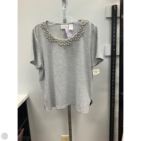 Top Short Sleeve By Alfred Dunner In Ivory, Size: M
