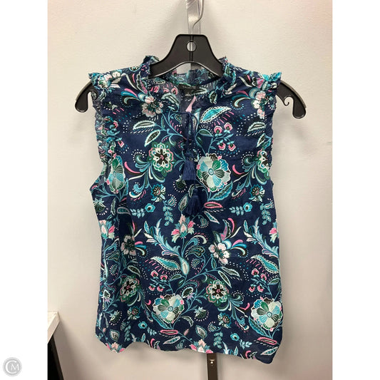 Top Sleeveless By Talbots In Blue & Pink, Size: S